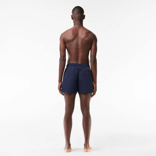 Lacoste Swimwear-Croc Print Swim Trunks