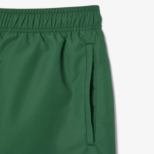 Lacoste Swimwear-Croc Print Swim Trunks