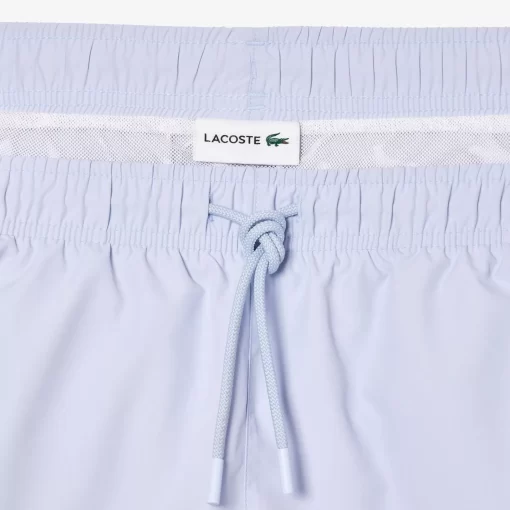 Lacoste Swimwear-Croc Print Swim Trunks