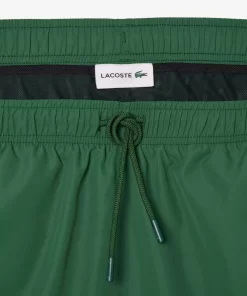 Lacoste Swimwear-Croc Print Swim Trunks