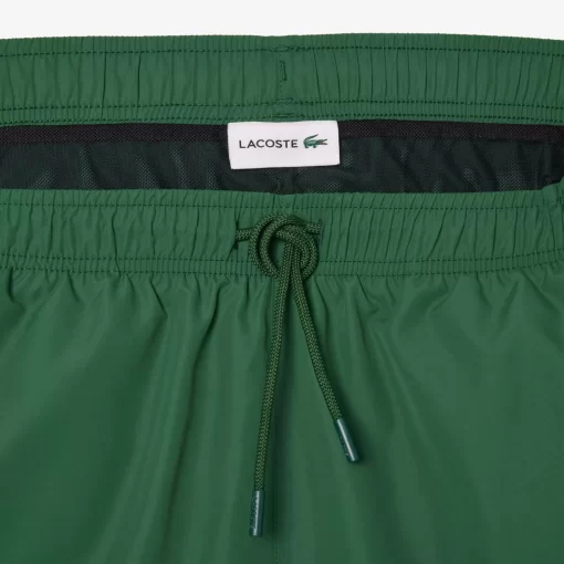 Lacoste Swimwear-Croc Print Swim Trunks