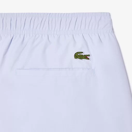 Lacoste Swimwear-Croc Print Swim Trunks