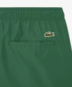 Lacoste Swimwear-Croc Print Swim Trunks