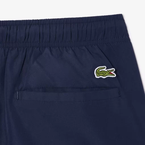 Lacoste Swimwear-Croc Print Swim Trunks