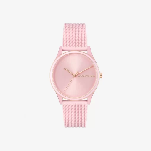 Lacoste Watches-Crocodelle 3 Hands Watch Pink Silicone