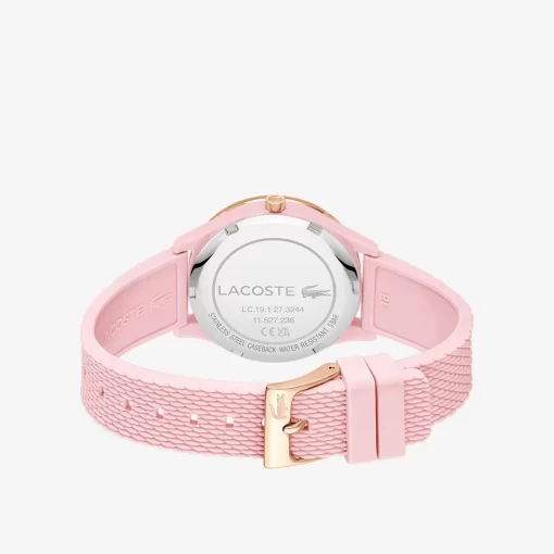 Lacoste Watches-Crocodelle 3 Hands Watch Pink Silicone