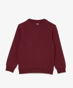 Lacoste Girl Clothing-Crocodile Print Cotton Sweatshirt