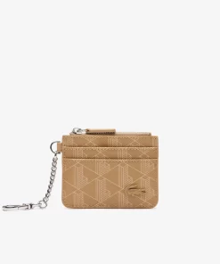 Lacoste Wallets & Small Leather Goods-Daily Lifestyle Monogram Zipped Card Holder