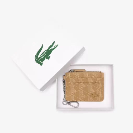 Lacoste Wallets & Small Leather Goods-Daily Lifestyle Monogram Zipped Card Holder