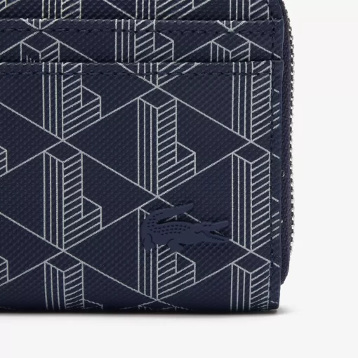 Lacoste Wallets & Small Leather Goods-Daily Lifestyle Monogram Zipped Coin Purse