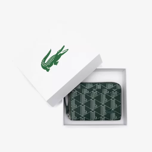 Lacoste Wallets & Small Leather Goods-Daily Lifestyle Monogram Zipped Coin Purse