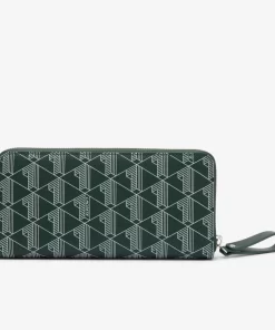 Lacoste Wallets & Small Leather Goods-Daily Lifestyle Women'S Monogram Print Zip Wallet