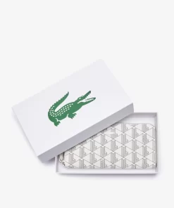 Lacoste Wallets & Small Leather Goods-Daily Lifestyle Women'S Monogram Print Zip Wallet