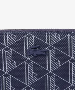 Lacoste Wallets & Small Leather Goods-Daily Lifestyle Women'S Monogram Print Zip Wallet