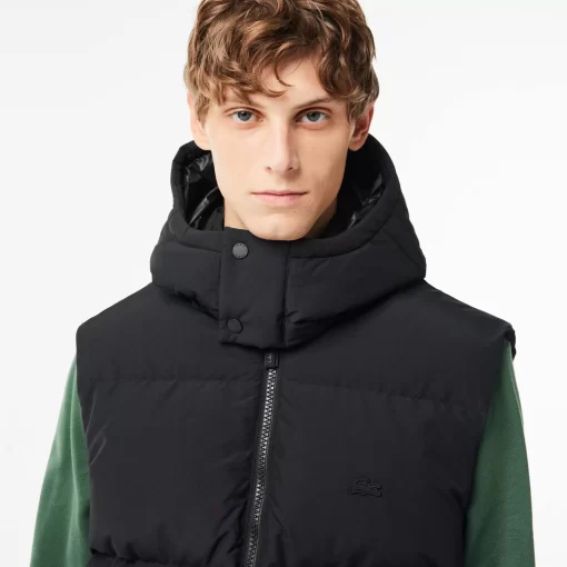 Lacoste Jackets & Coats-Down Gilet With Quilted Crocodile