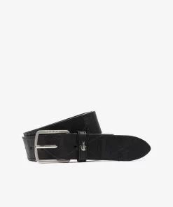 Lacoste Belts-Embossed Leather Monogram Belt