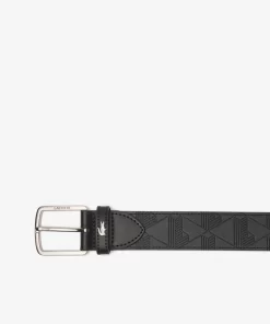 Lacoste Belts-Embossed Leather Monogram Belt