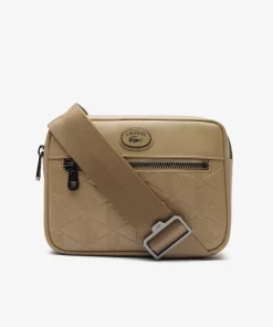 Lacoste Vertical Bags-Embossed Monogram Shoulder Bag