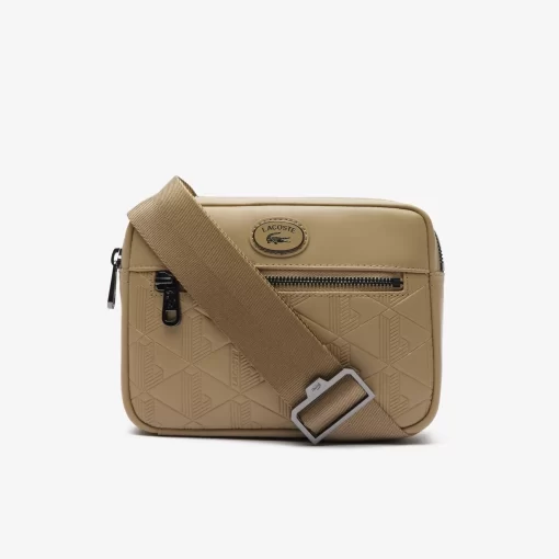 Lacoste Vertical Bags-Embossed Monogram Shoulder Bag