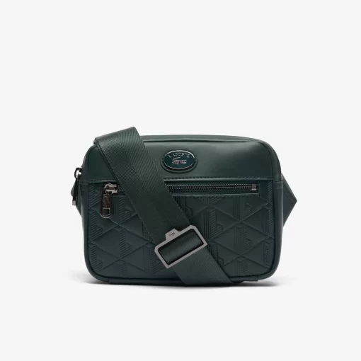 Lacoste Vertical Bags-Embossed Monogram Shoulder Bag