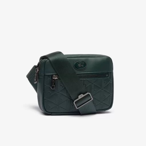 Lacoste Vertical Bags-Embossed Monogram Shoulder Bag