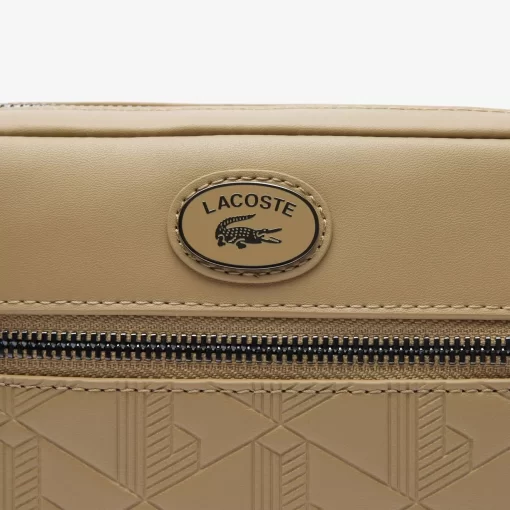 Lacoste Vertical Bags-Embossed Monogram Shoulder Bag