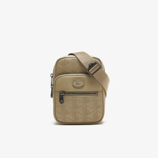 Lacoste Vertical Bags-Embossed Monogram Small Crossover Bag