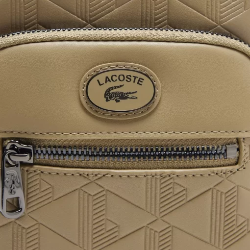 Lacoste Vertical Bags-Embossed Monogram Small Crossover Bag