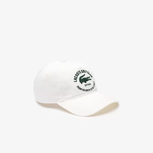 Lacoste Caps & Hats-Embroidered Cotton Twill Cap