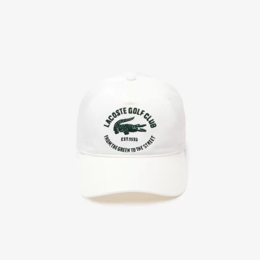 Lacoste Caps & Hats-Embroidered Cotton Twill Cap