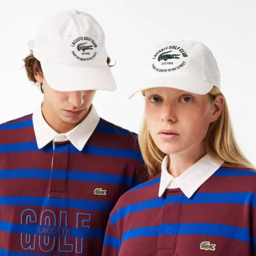 Lacoste Caps & Hats-Embroidered Cotton Twill Cap