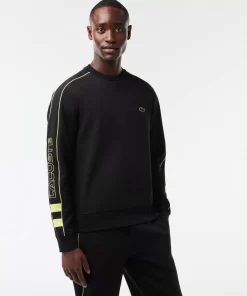 Lacoste Sweatshirts-Embroidered Double Sided Cotton Jogger Sweatshirt