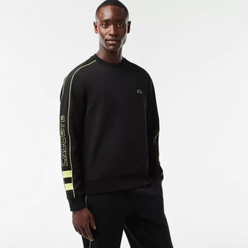 Lacoste Sweatshirts-Embroidered Double Sided Cotton Jogger Sweatshirt