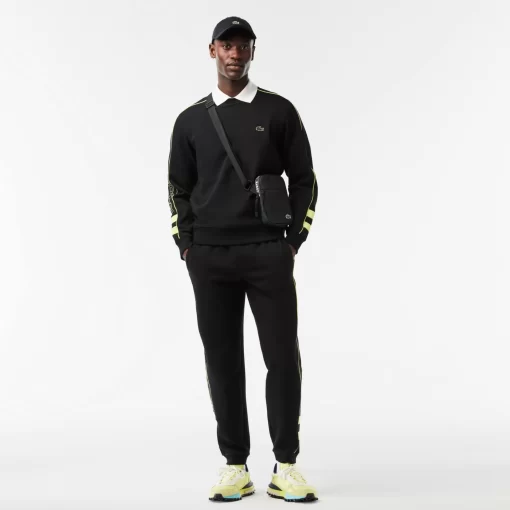 Lacoste Sweatshirts-Embroidered Double Sided Cotton Jogger Sweatshirt