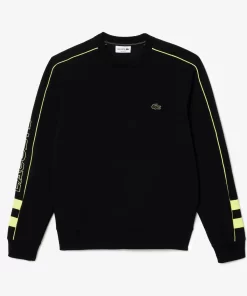 Lacoste Sweatshirts-Embroidered Double Sided Cotton Jogger Sweatshirt