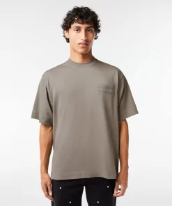 Lacoste T-Shirts-Embroidered Loose Fit Cotton T-Shirt