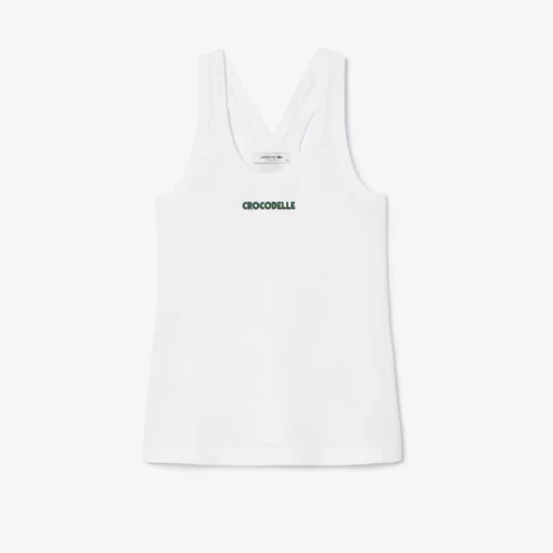 Lacoste T-Shirts-Embroidered Pique Tank Top