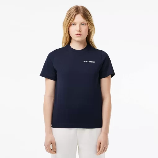 Lacoste T-Shirts-Embroidery Detail Jersey T-Shirt