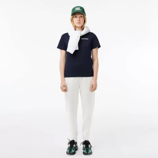 Lacoste T-Shirts-Embroidery Detail Jersey T-Shirt