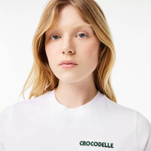 Lacoste T-Shirts-Embroidery Detail Jersey T-Shirt