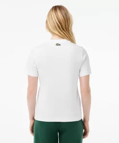 Lacoste T-Shirts-Embroidery Detail Jersey T-Shirt