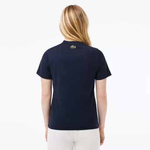 Lacoste T-Shirts-Embroidery Detail Jersey T-Shirt