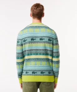 Lacoste Knitwear-Fair Isle Alpaca And Wool Blend Sweater