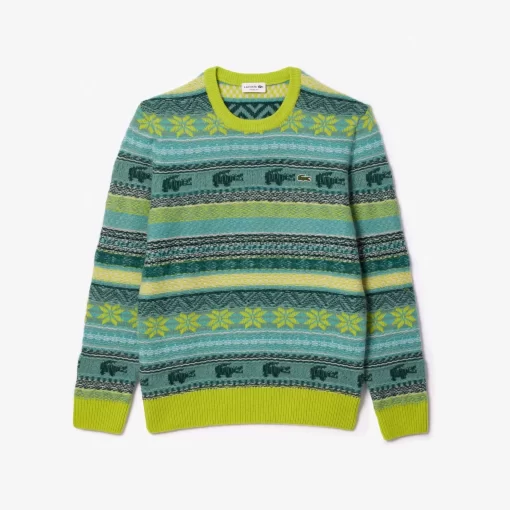 Lacoste Knitwear-Fair Isle Alpaca And Wool Blend Sweater