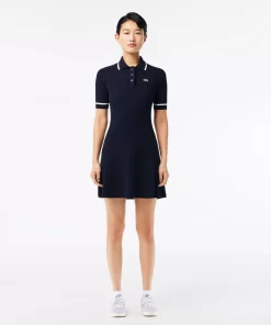 Lacoste Dresses & Skirts-Flared Seamless 3D Flat Ribbed Polo Dress