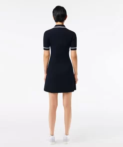 Lacoste Dresses & Skirts-Flared Seamless 3D Flat Ribbed Polo Dress