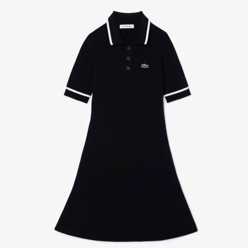 Lacoste Dresses & Skirts-Flared Seamless 3D Flat Ribbed Polo Dress