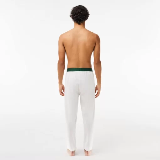 Lacoste Underwear & Lounge Wear-Fleecy Logo Lounge Pants