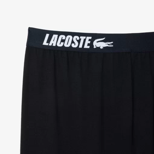 Lacoste Underwear & Lounge Wear-Fleecy Logo Lounge Pants