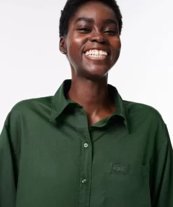 Lacoste Shirts & Tops-Flowing Oversized Lyocell Shirt